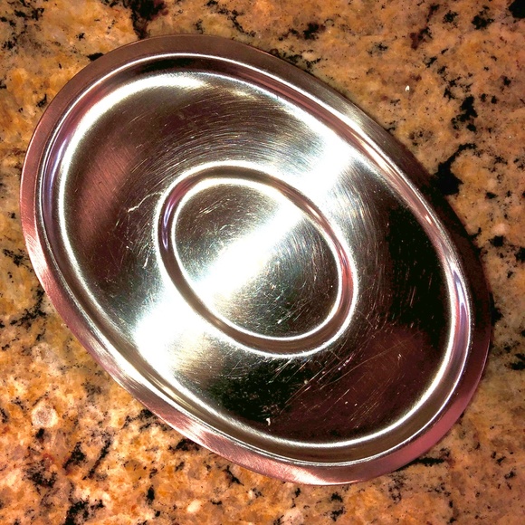 MID CENTURY MODERN Stainless Steel Gravy Boat with Black Wood Handle Vintage - Picture 5 of 16